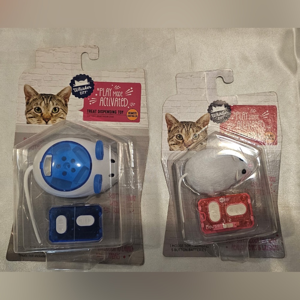 Variety of 4 Cat Toys: Whisker City & Kong